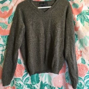 Gray cashmere sweater